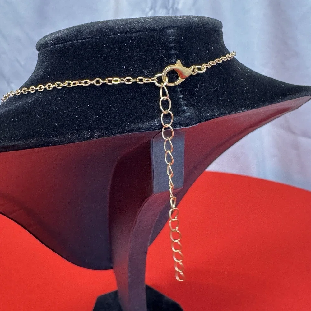 Cowboy Boot Necklace Gold‎ Tone Adjustable